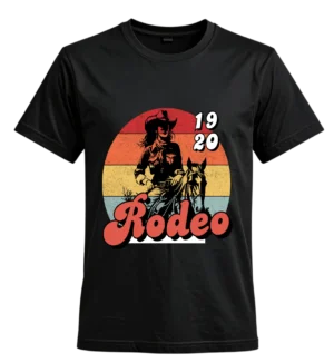 retro rodeo t-shirt black