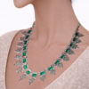 Miyora MYJ25001 statement necklace set cubic zirconia Emerald Green front 4 Miyora MYJ25001 statement necklace set cubic zirconia Emerald Green front 4