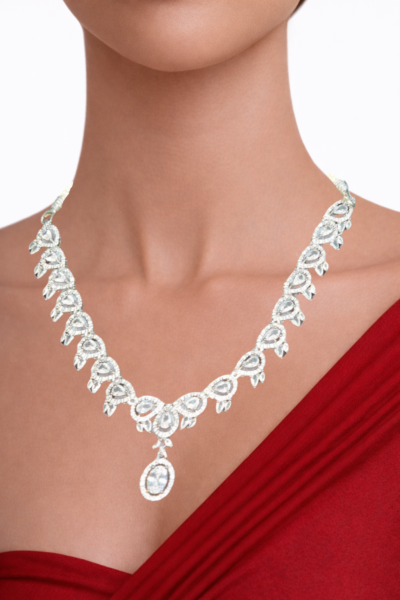 Miyora MYJ25003 statement necklace set cubic zirconia White front 3 Miyora MYJ25003 statement necklace set cubic zirconia White front 3