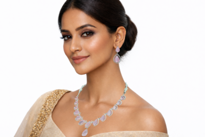 Miyora MYJ25004 statement necklace set cubic zirconia Baby Pink front 1 Miyora MYJ25004 statement necklace set cubic zirconia Baby Pink front 1