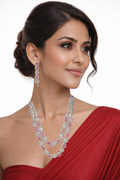 Miyora MYJ25005 statement necklace set cubic zirconia Ruby Red front 1 Miyora MYJ25005 statement necklace set cubic zirconia Ruby Red front 1