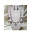 Miyora MYJ25006 necklace set cubic zirconia Smokey Blue Front party wear necklace and earrings set