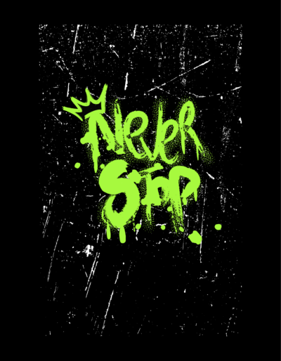 never stop women t shirt design